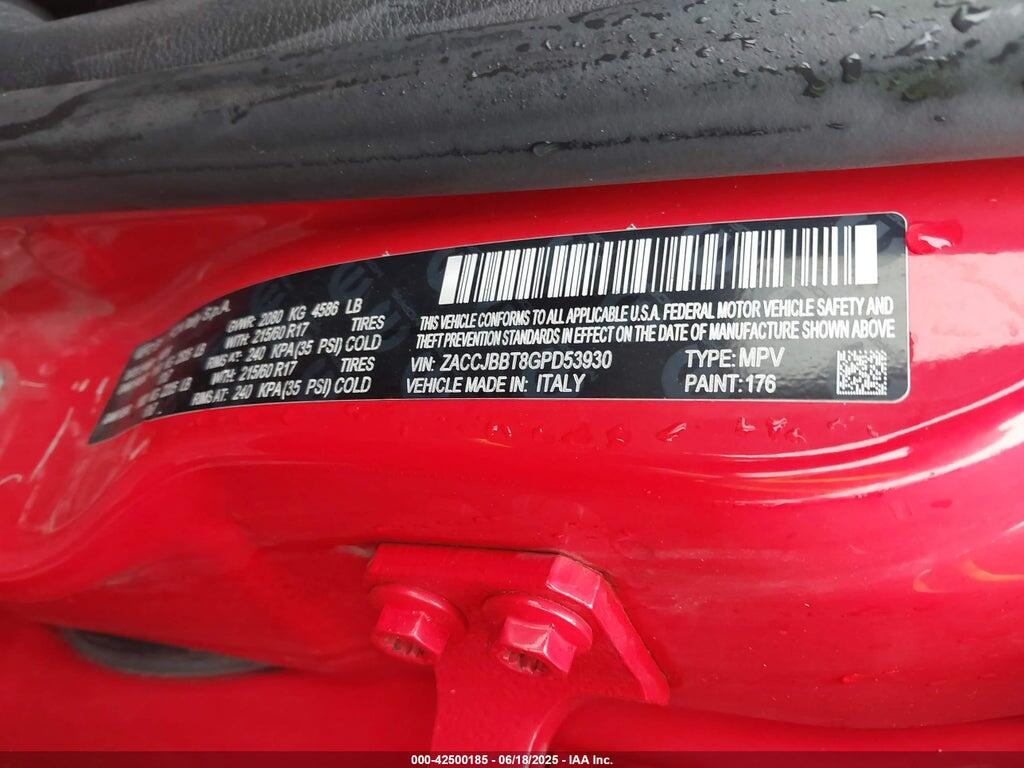 ZACCJBBT8GPD53930 2016 JEEP RENEGADE photo no. 9