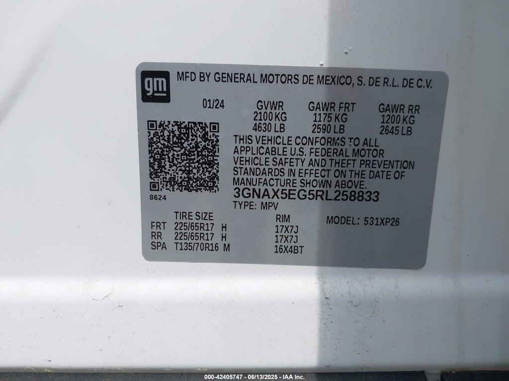 3GNAX5EG5RL258833 2024 CHEVROLET EQUINOX photo no. 9