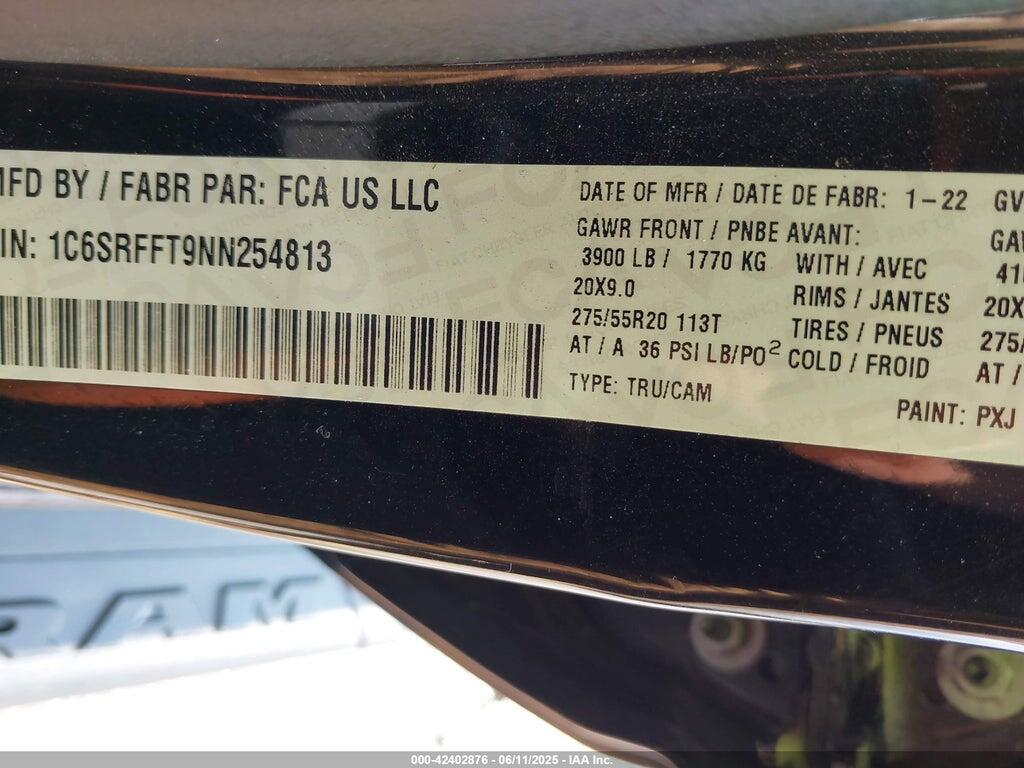 1C6SRFFT9NN254813 2022 RAM 1500 photo no. 9