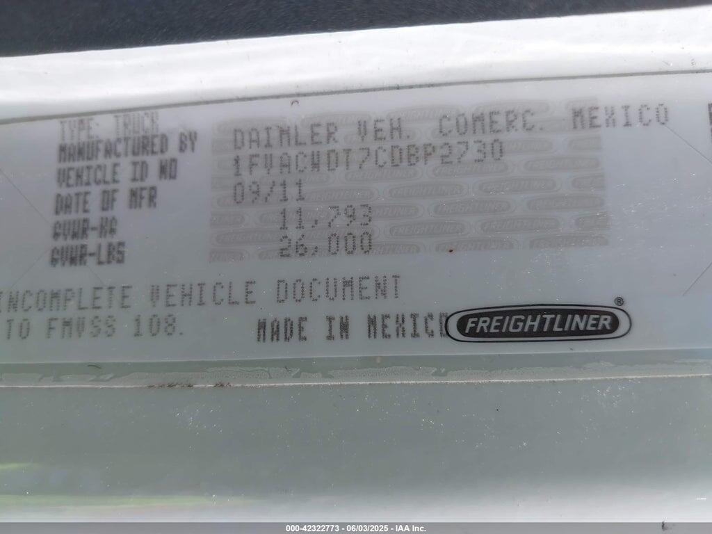 1FVACWDT7CDBP2730 2012 FREIGHTLINER M2 photo no. 8