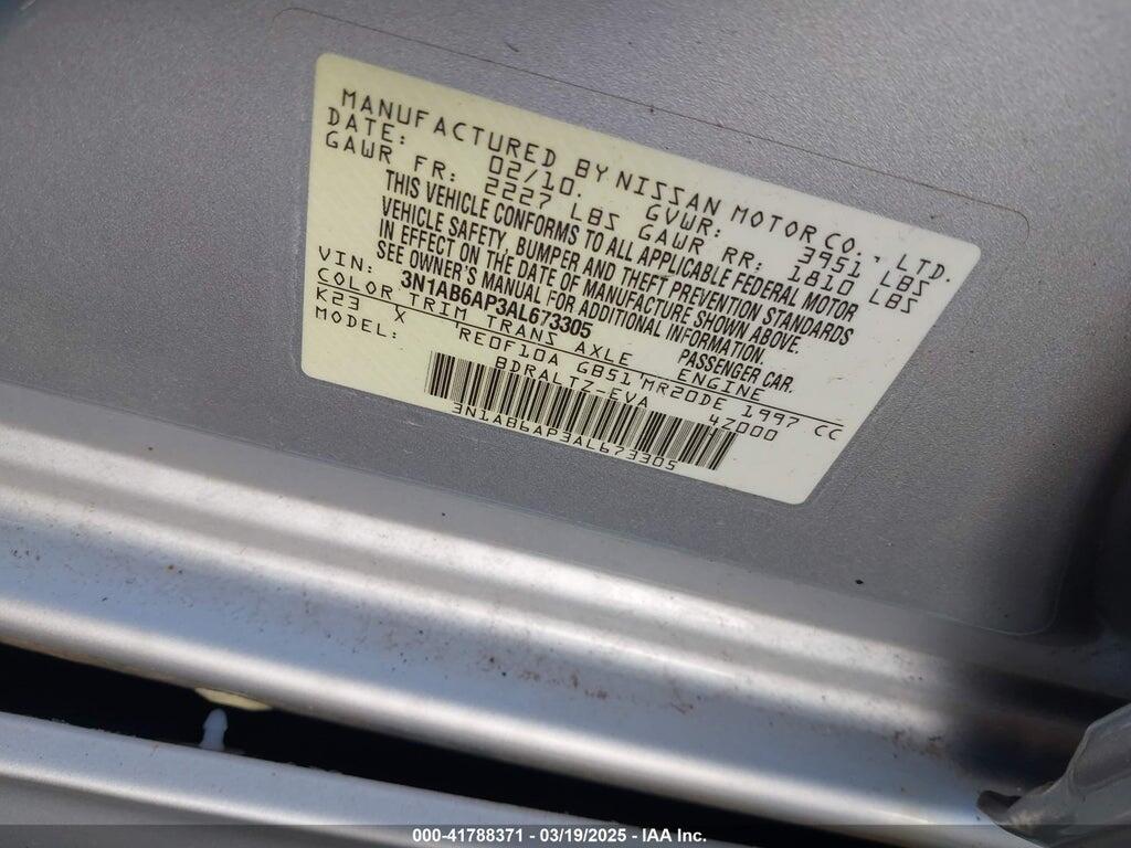 3N1AB6AP3AL673305 2010 NISSAN SENTRA photo no. 9