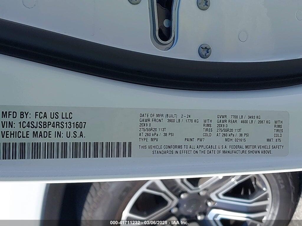 1C4SJSBP4RS131607 2024 JEEP WAGONEER L photo no. 9