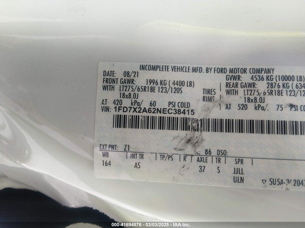 1FD7X2A62NEC38415 2022 FORD F-250 photo no. 9