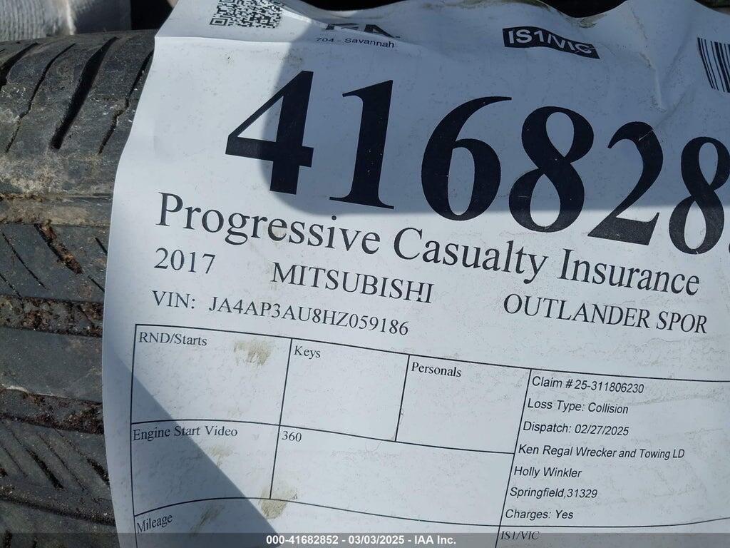 JA4AP3AU8HZ059186 2017 MITSUBISHI OUTLANDER SPORT photo no. 9