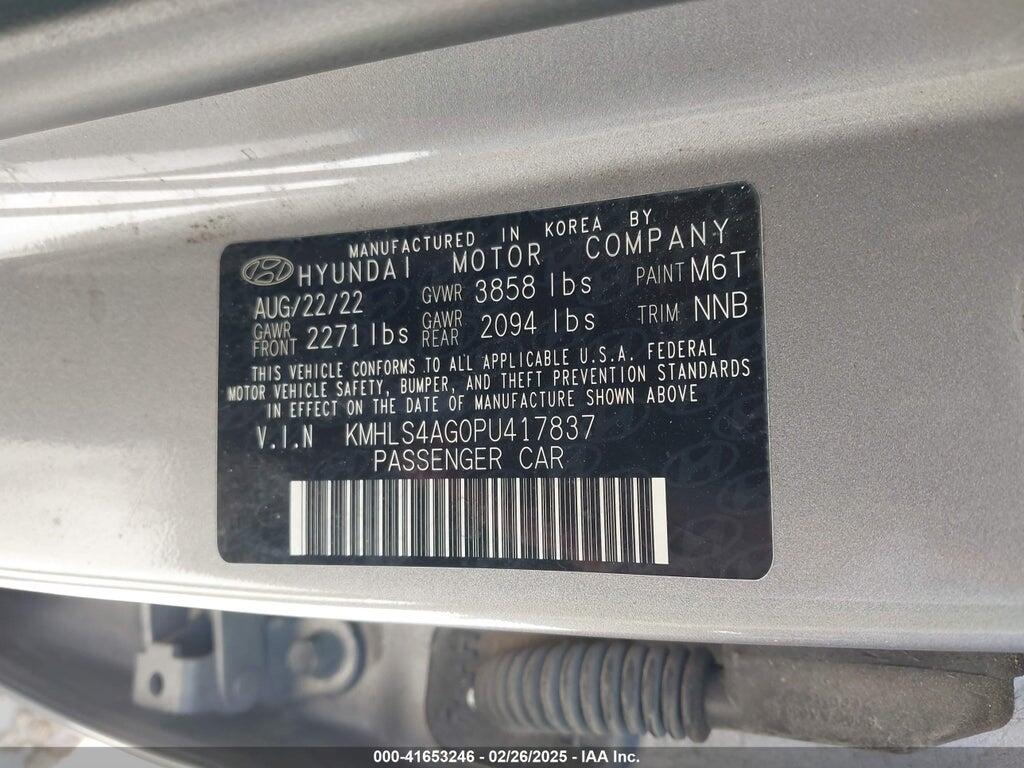 KMHLS4AG0PU417837 2023 HYUNDAI ELANTRA photo no. 9