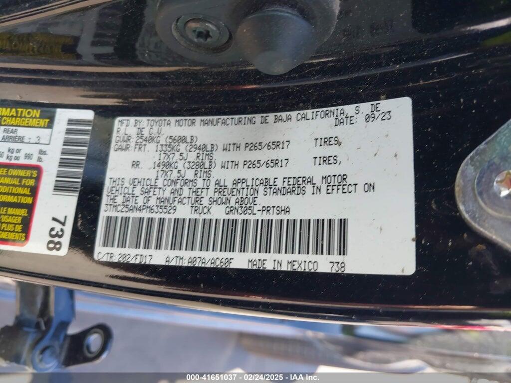 3TMCZ5AN4PM635529 2023 TOYOTA TACOMA photo no. 9