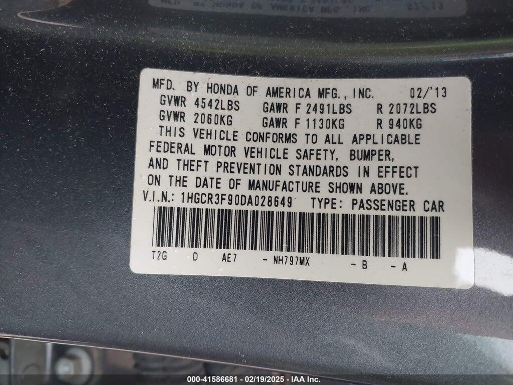 1HGCR3F90DA028649 2013 HONDA ACCORD photo no. 9