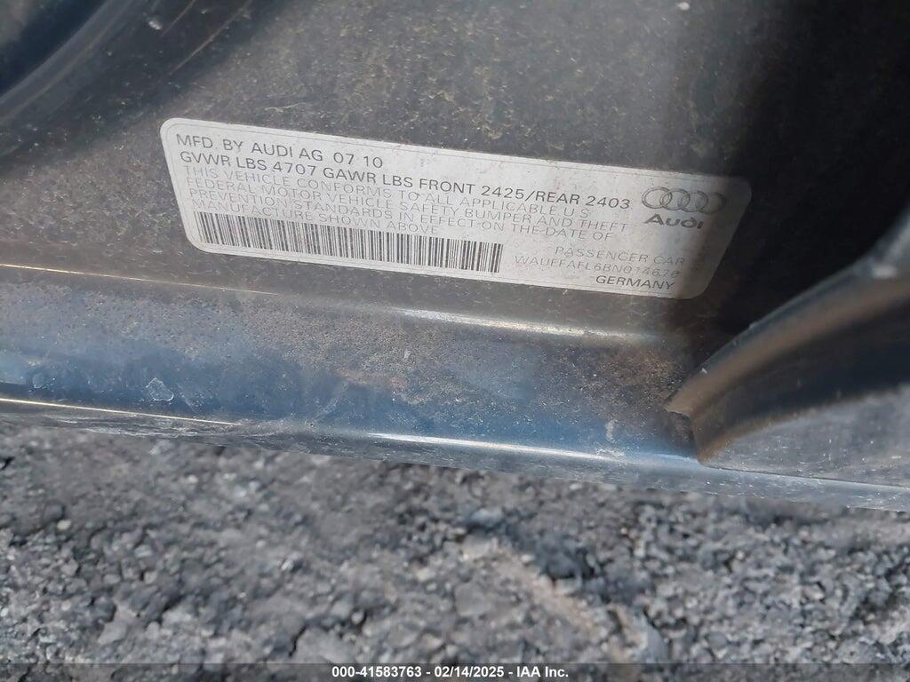 WAUEFAFL6BN014676 2011 AUDI A4 photo no. 9