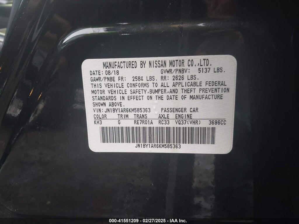 JN1BY1AR6KM585363 2019 INFINITI Q70 photo no. 9