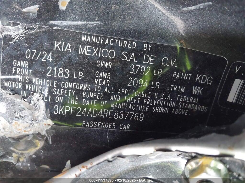 3KPF24AD4RE837769 2024 KIA FORTE photo no. 9
