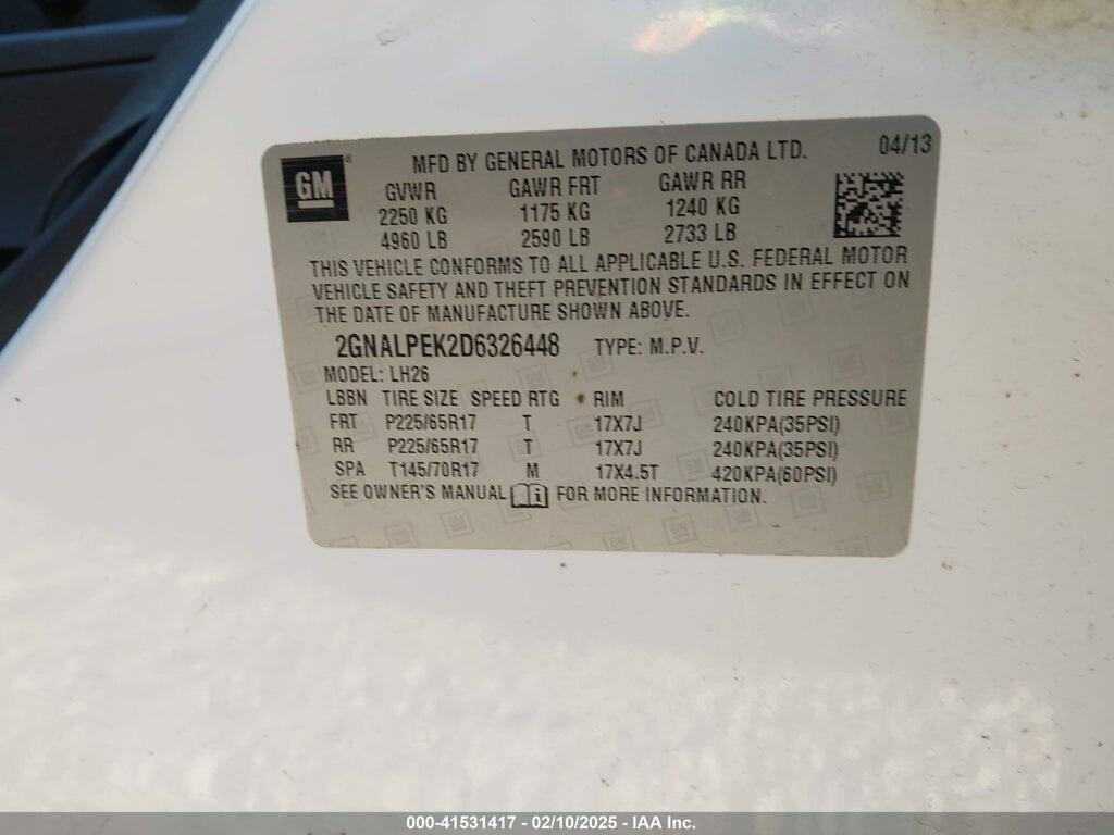 2GNALPEK2D6326448 2013 CHEVROLET EQUINOX photo no. 9