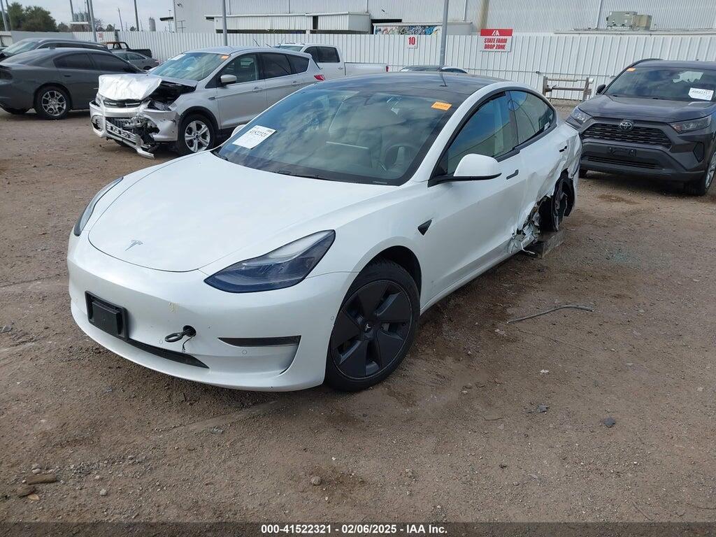 5YJ3E1EA0NF305416 2022 TESLA MODEL 3 photo no. 2