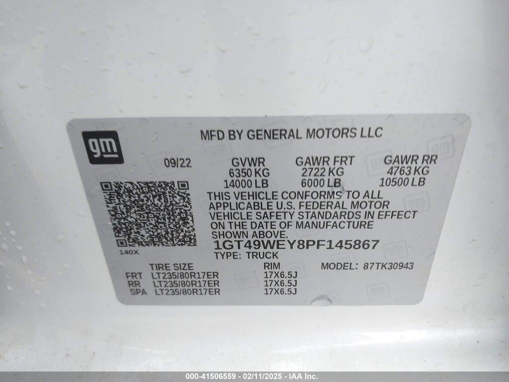 1GT49WEY8PF145867 2023 GMC SIERRA 3500HD photo no. 8