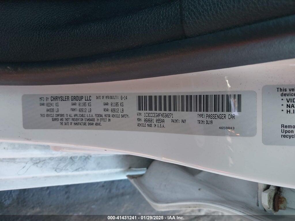 1C3CCCEG0FN530271 2015 CHRYSLER 200 photo no. 9
