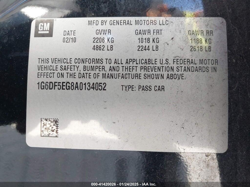 1G6DF5EG8A0134052 2010 CADILLAC CTS photo no. 9