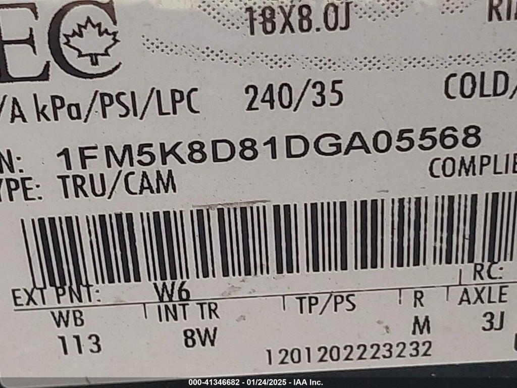 1FM5K8D81DGA05568 2013 FORD EXPLORER photo no. 9