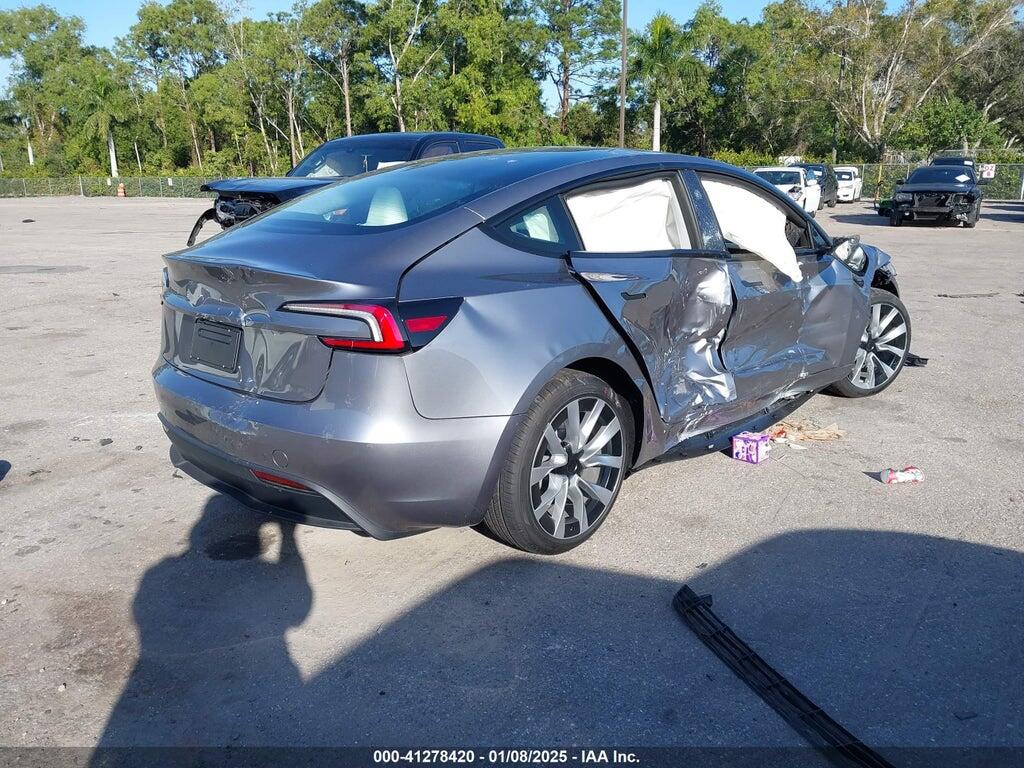 5YJ3E1EA7SF902977 2025 TESLA MODEL 3 photo no. 4