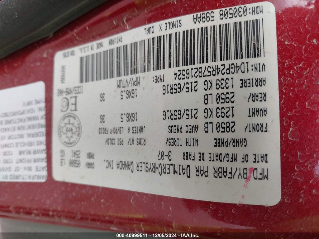 1D4GP24R57B216524 2007 DODGE GRAND CARAVAN photo no. 9