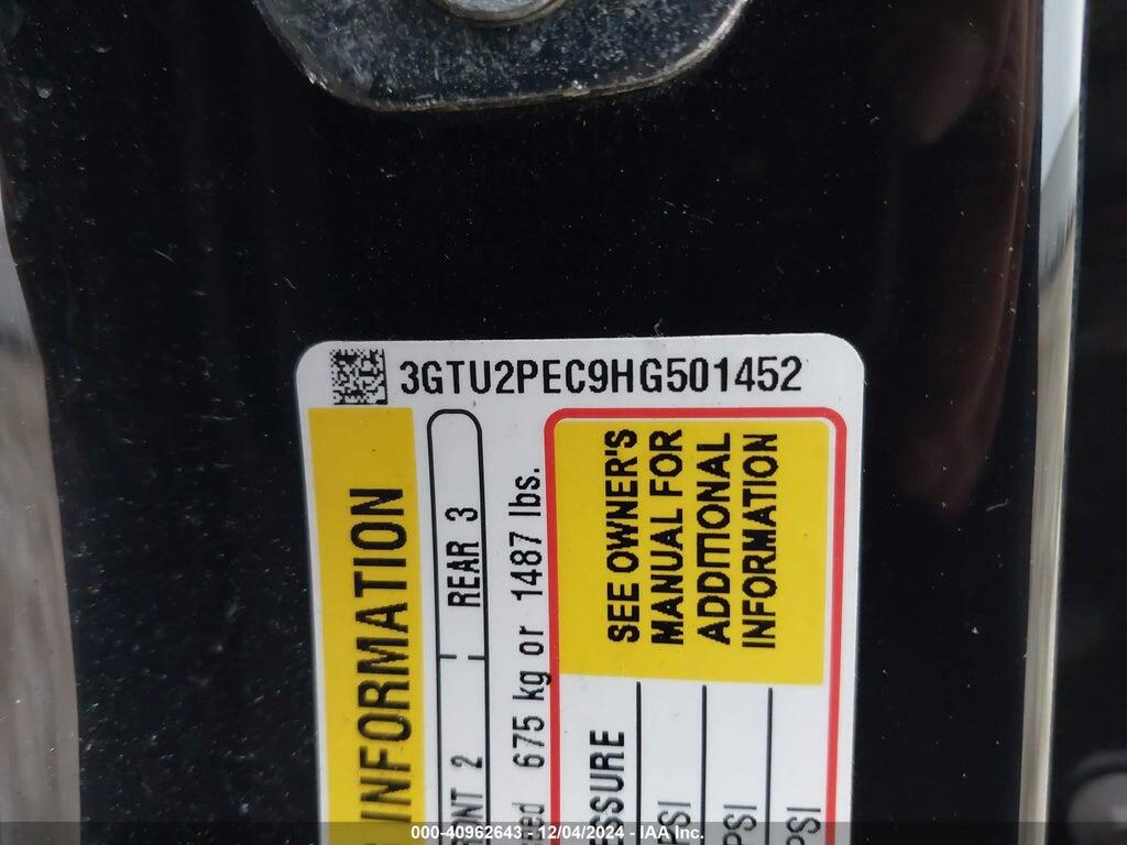 3GTU2PEC9HG501452 2017 GMC SIERRA 1500 photo no. 9