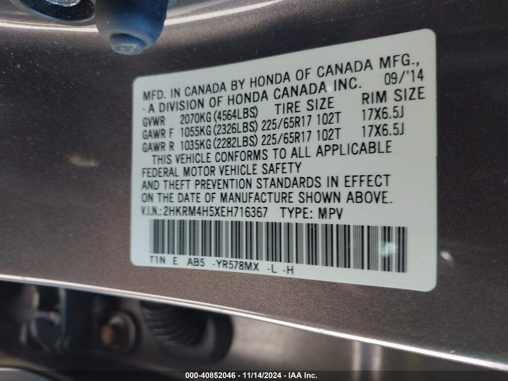 2HKRM4H5XEH716367 2014 HONDA CR-V photo no. 9