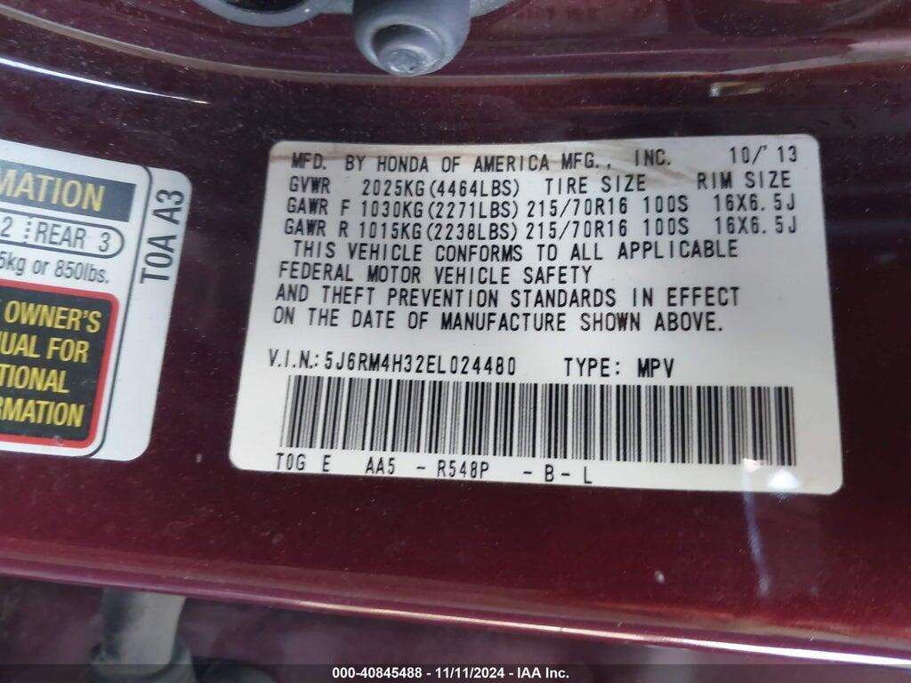 5J6RM4H32EL024480 2014 HONDA CR-V photo no. 9