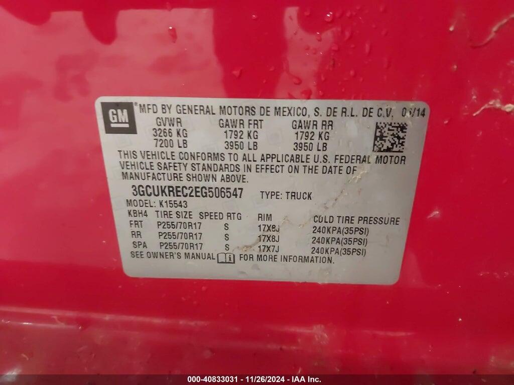 3GCUKREC2EG506547 2014 CHEVROLET SILVERADO 1500 photo no. 9