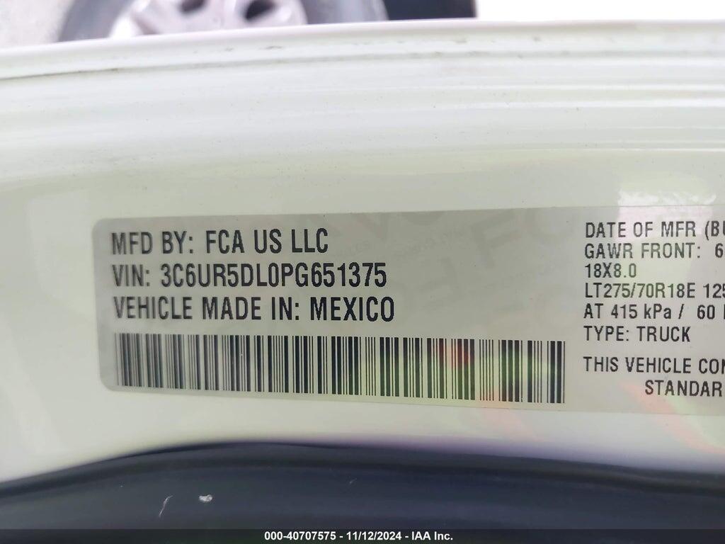 3C6UR5DL0PG651375 2023 RAM 2500 photo no. 9