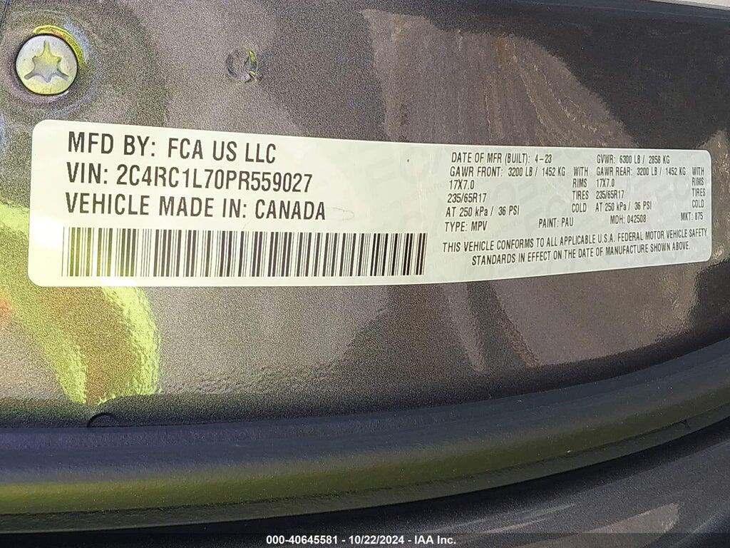 2C4RC1L70PR559027 2023 CHRYSLER PACIFICA HYBRID photo no. 9