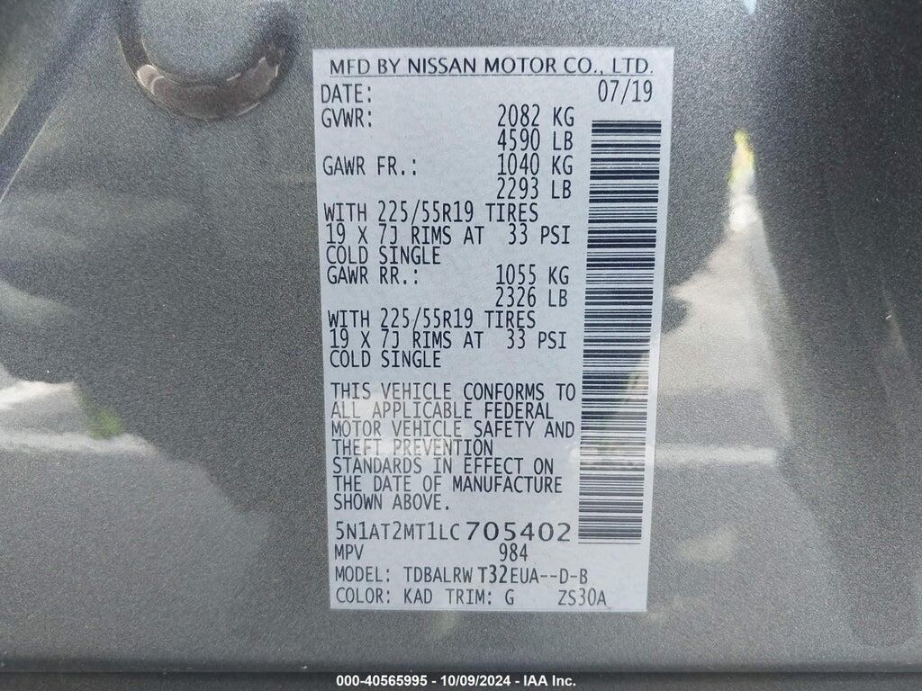 5N1AT2MT1LC705402 2020 NISSAN ROGUE photo no. 9