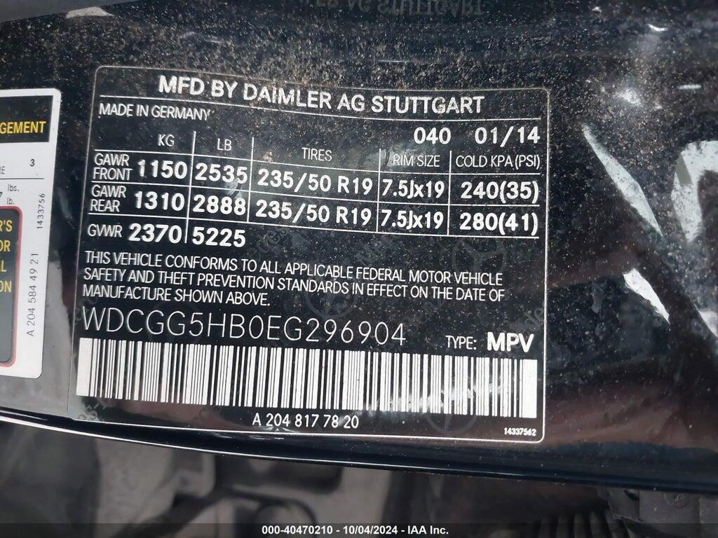 WDCGG5HB0EG296904 2014 MERCEDES-BENZ GLK 350 photo no. 9