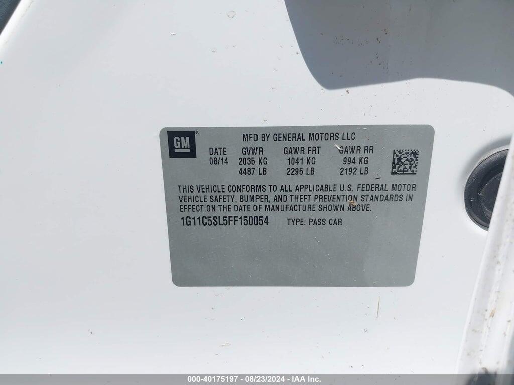 1G11C5SL5FF150054 2015 CHEVROLET MALIBU photo no. 9