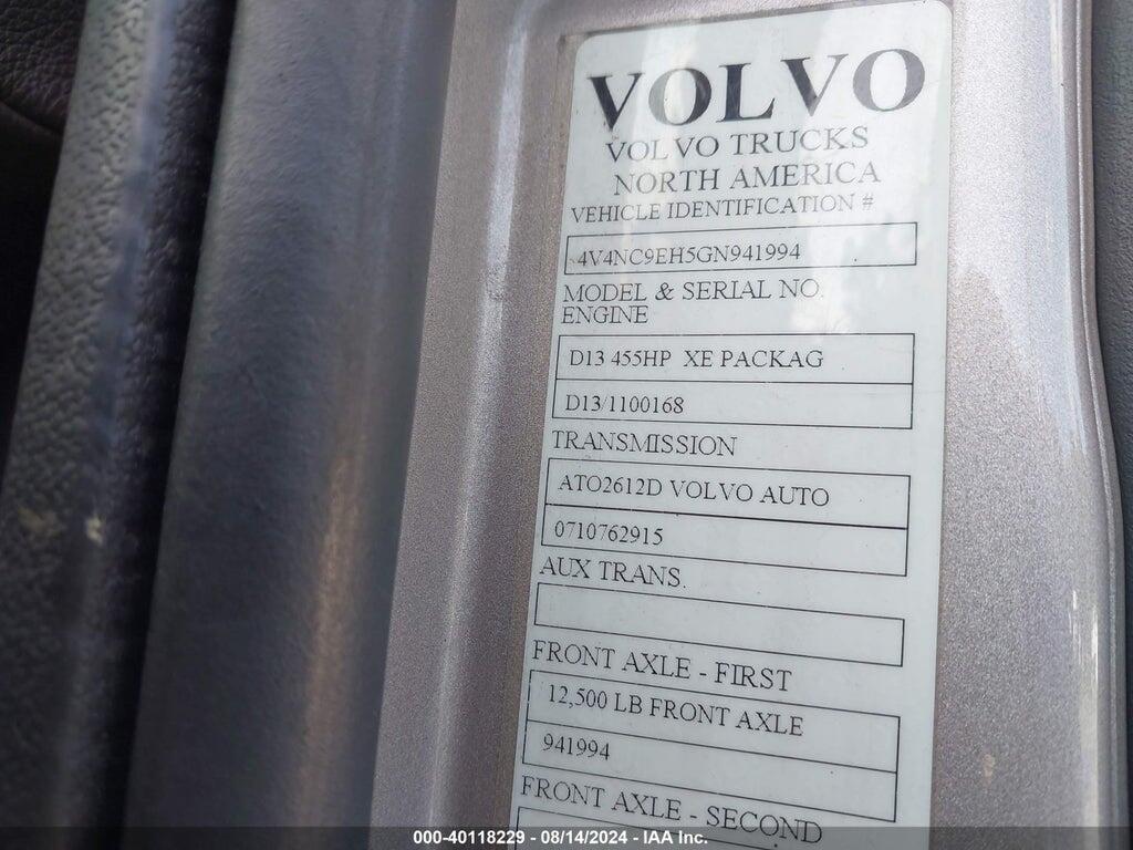 4V4NC9EH5GN941994 2016 VOLVO VN photo no. 8