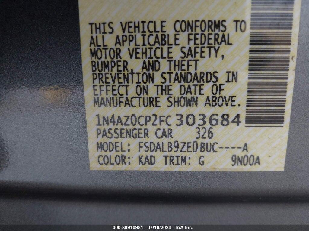 1N4AZ0CP2FC303684 2015 NISSAN LEAF photo no. 9