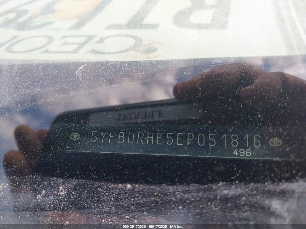 5YFBURHE5EP051816 2014 TOYOTA COROLLA photo no. 9