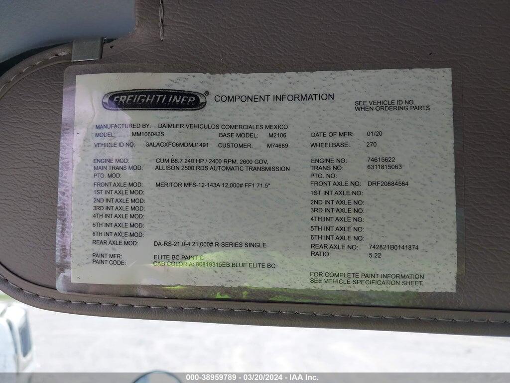 3ALACXFC6MDMJ1491 2021 FREIGHTLINER M2 106 photo no. 8