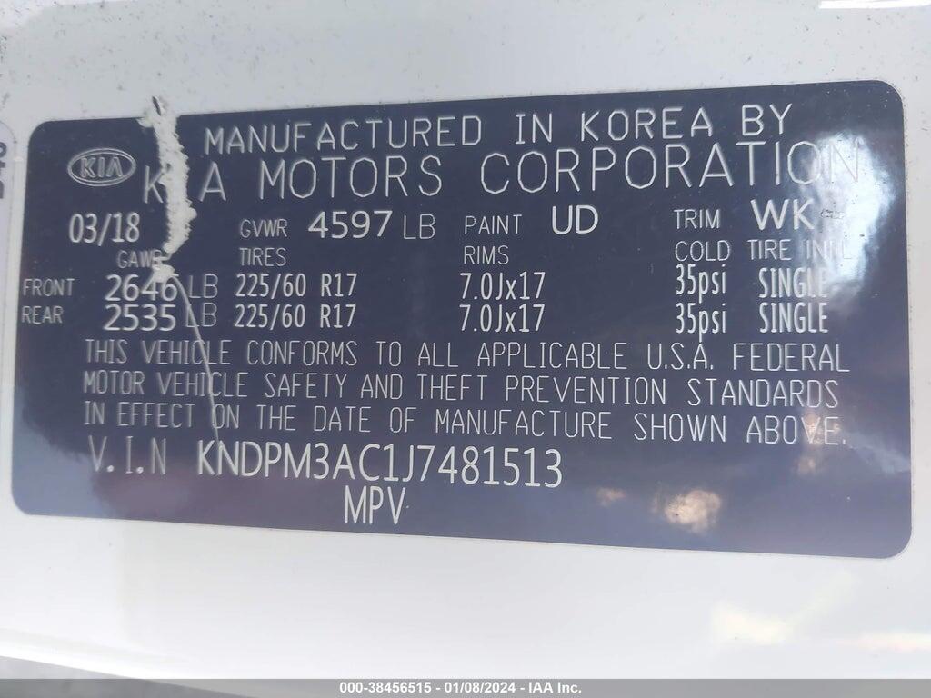 KNDPM3AC1J7481513 2018 KIA SPORTAGE photo no. 9