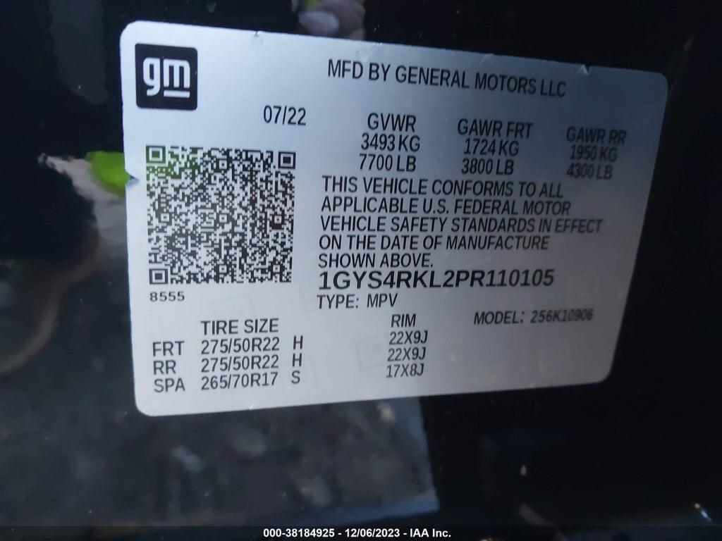 1GYS4RKL2PR110105 2023 CADILLAC ESCALADE ESV photo no. 9