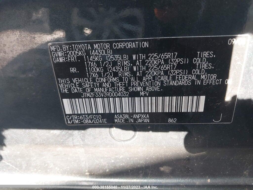 JTMZF33V39D004032 2009 TOYOTA RAV4 photo no. 9