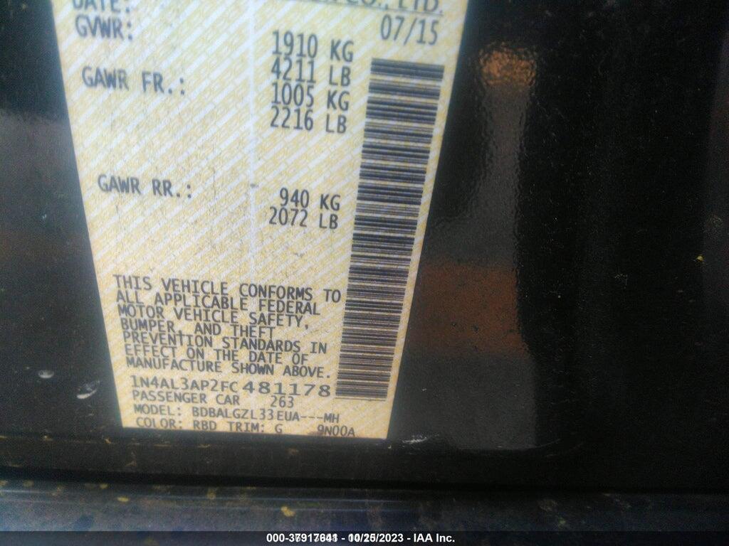 1N4AL3AP2FC481178 2015 NISSAN ALTIMA photo no. 9