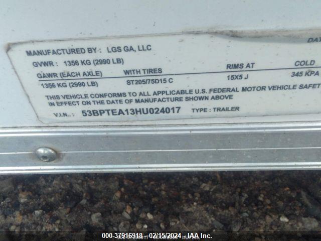 53BPTEA13HU024017 2016 LGS INDUSTRIES ENCLOSED TRAILER photo no. 9