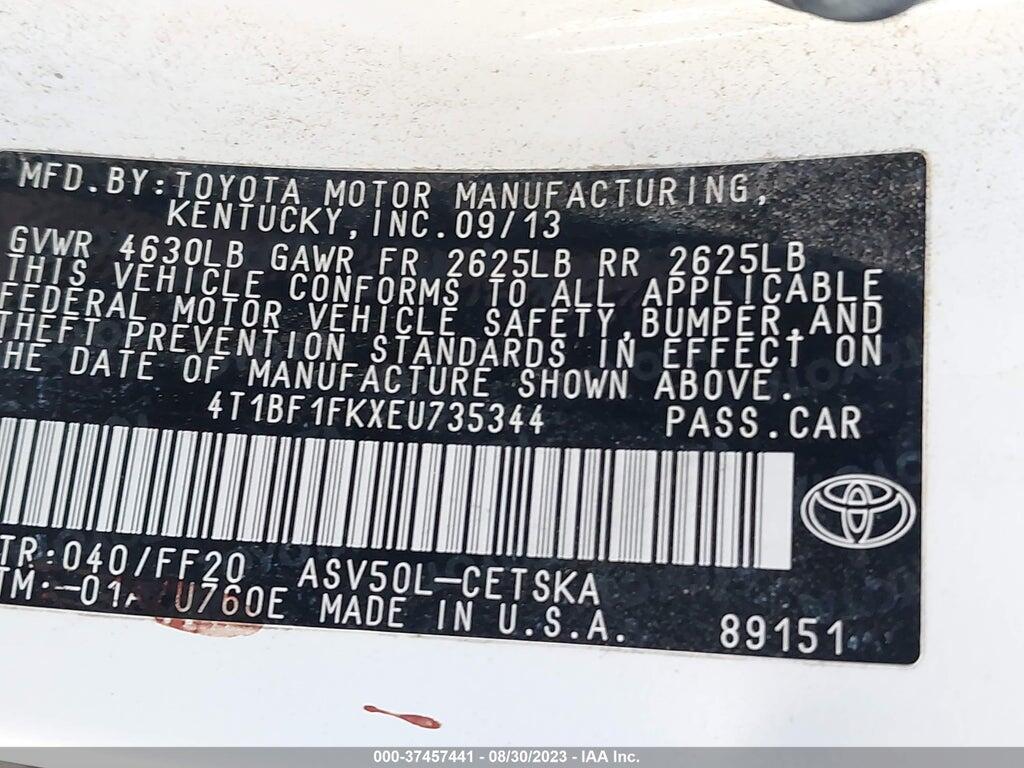 4T1BF1FKXE4735344 2014 TOYOTA CAMRY photo no. 9