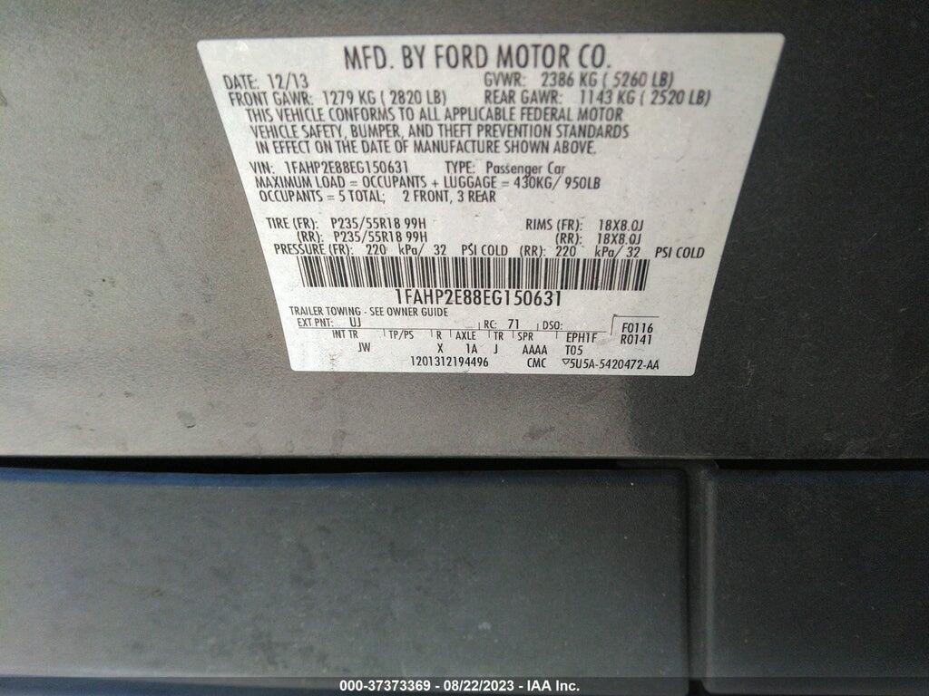 1FAHP2E88EG150631 2014 FORD TAURUS photo no. 9