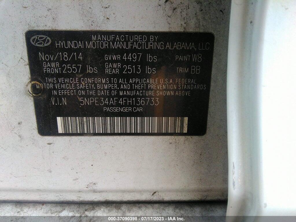 5NPE34AF4FH136733 2015 HYUNDAI SONATA photo no. 9