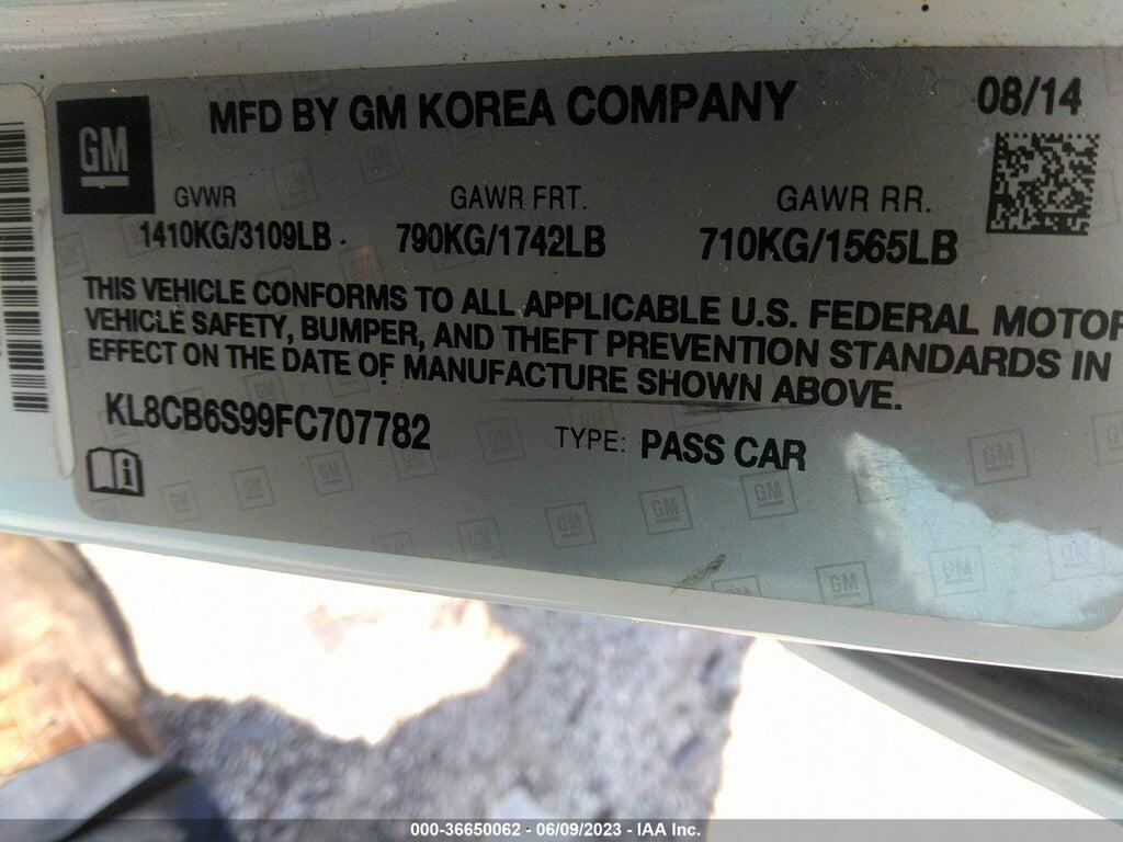 KL8CB6S99FC707782 2015 CHEVROLET SPARK photo no. 9