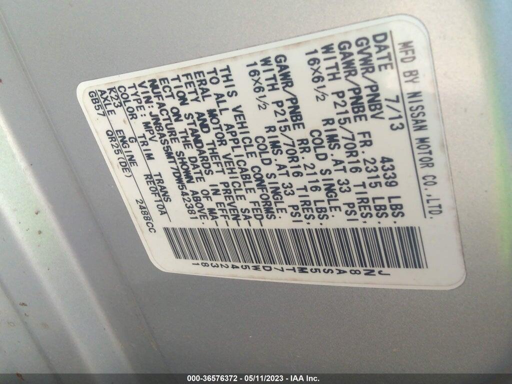 JN8AS5MT7DW542381 2013 NISSAN ROGUE photo no. 9