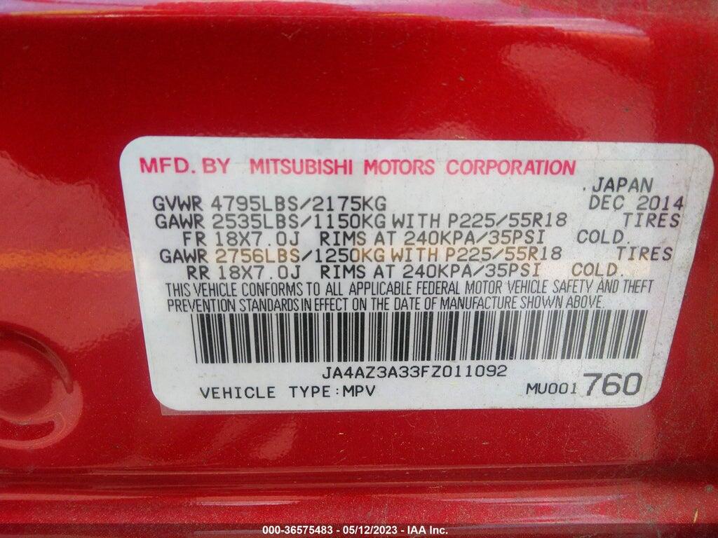 JA4AZ3A33FZ011092 2015 MITSUBISHI OUTLANDER photo no. 9