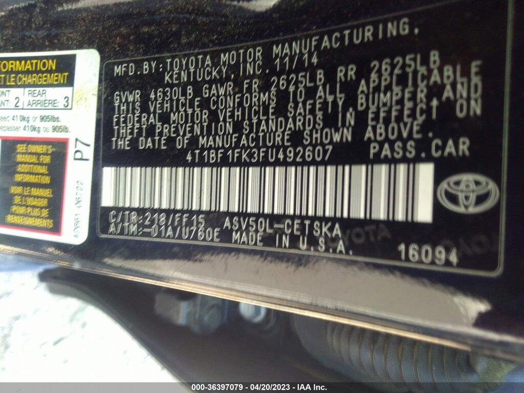 4T1BF1FK3FU492607 2015 TOYOTA CAMRY photo no. 9