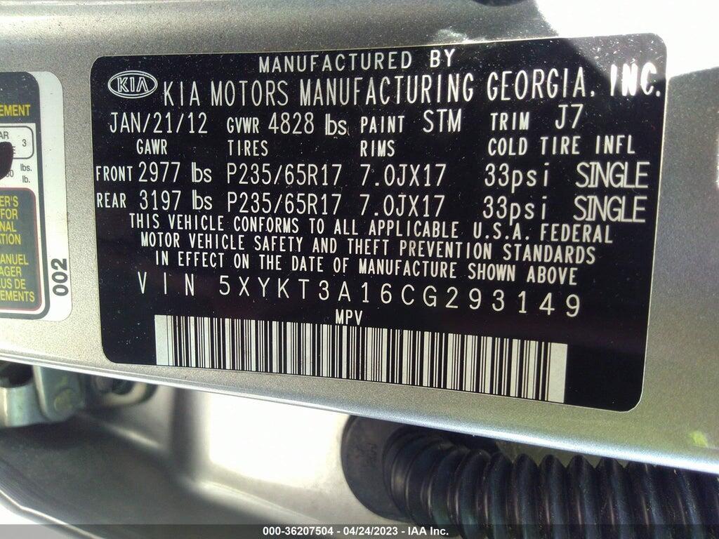 5XYKT3A16CG293149 2012 KIA SORENTO photo no. 9