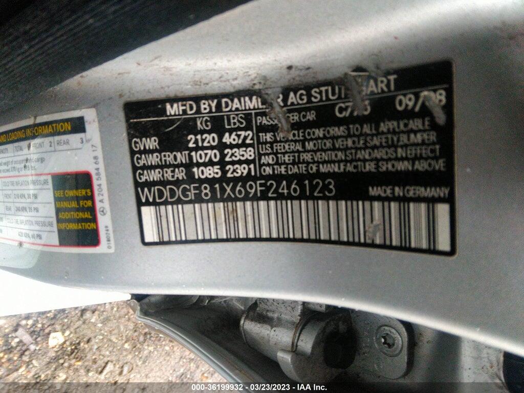 WDDGF81X69F246123 2009 MERCEDES-BENZ C 300 photo no. 9