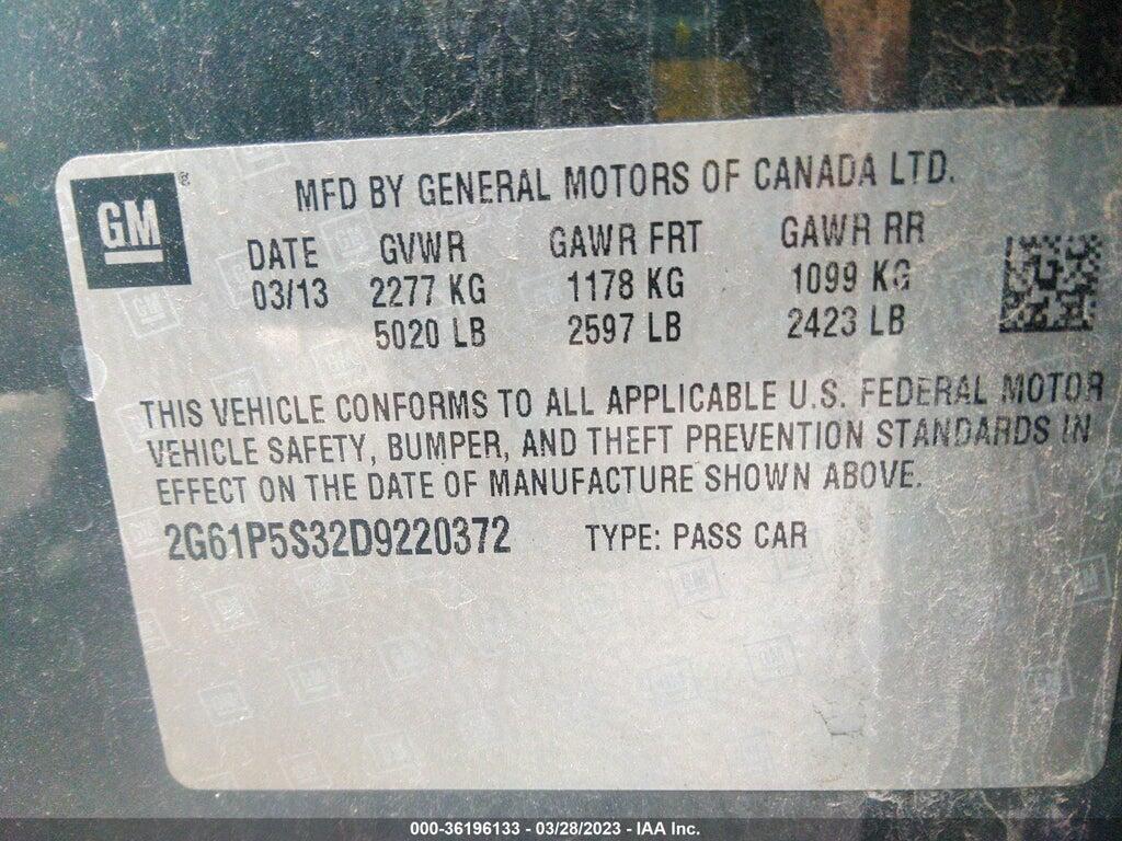 2G61P5S32D9220372 2013 CADILLAC XTS photo no. 9